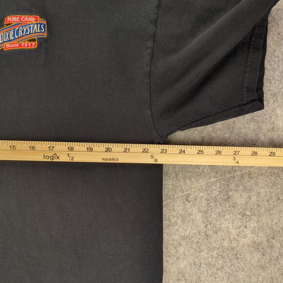 Dixie Crystals Shirt Mens XL Black Jerzees High Cotton Short Sleeve Logo Tee - Picture 5 of 6
